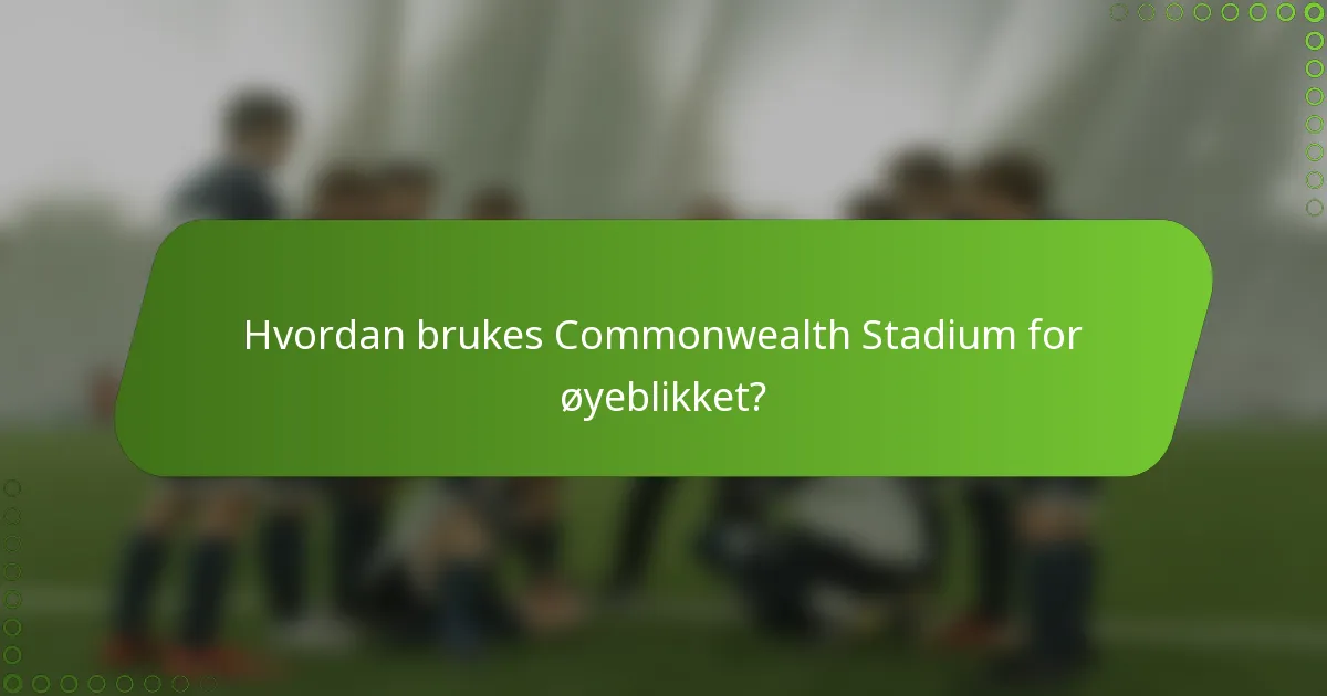 Hvordan brukes Commonwealth Stadium for øyeblikket?